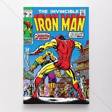 Iron Man Poster Canvas Vol 1 #30 Vintage Superhero Marvel Comic Book Art Print