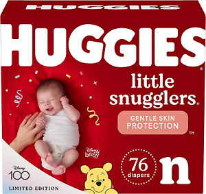 Huggies Little Snugglers Disposable Baby Diapers  (up to 10 lbs), 76 Ct