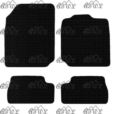 TAPETES DE ASSOALHO DE CARRO DE BORRACHA PRETA TOTALMENTE PERSONALIZADOS PARA NISSAN MICRA K12 2003 A 2012 - Imagem 1 de 4