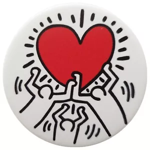 Popsockets Grip Stand Keith Haring Holding A Heart Popsocket - Picture 1 of 2