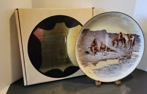 Gorham Frederic Remington "A New Year On The Cimmarron" Collector Plate NIB VTG - Picture 1 of 12