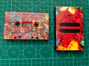 Ed Sheeran-Equals = Ltd Ed Exclusive Red Cassette Tape with hand Splatter Paint - Picture 1 of 6