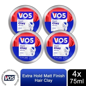 VO5 Extreme Style Extra Hold Matt Hair Clay, 75ml, 4 Pack - Picture 1 of 3