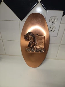 Placa de pared colgante de queso Mighty Mouse Creations de cobre de colección de 10" hecha a mano - Imagen 1 de 5