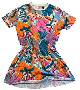 Adidas Originals Tropicalage Floral Tee Short Sleeve Dress Size 13-14Y/ 164 - Picture 1 of 6