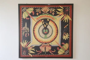 foulard Hermes Brazil Laurence Bourthoumieux seta rosso 2001 incorniciato - Imagen 1 de 22
