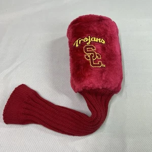 South Carolina Trojans Golf Club 1 Wood Headcover Sock Red Foam Fuzzy Knit - Picture 1 of 3