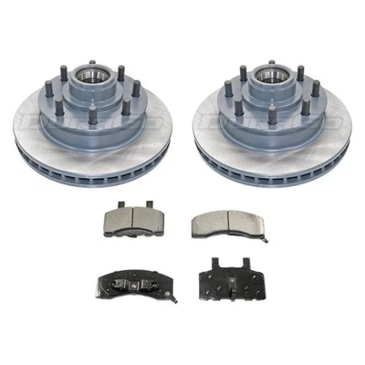 For Chevy C2500 Suburban 92-99 DuraGo Plain Front Brake Kit w Ceramic Pads - Imagem 1 de 4