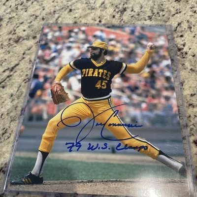 John Candelaria Pittsburgh Pirates Autographed 8 X 10 Inscribed 79 WS Champs - Image 1 of 2