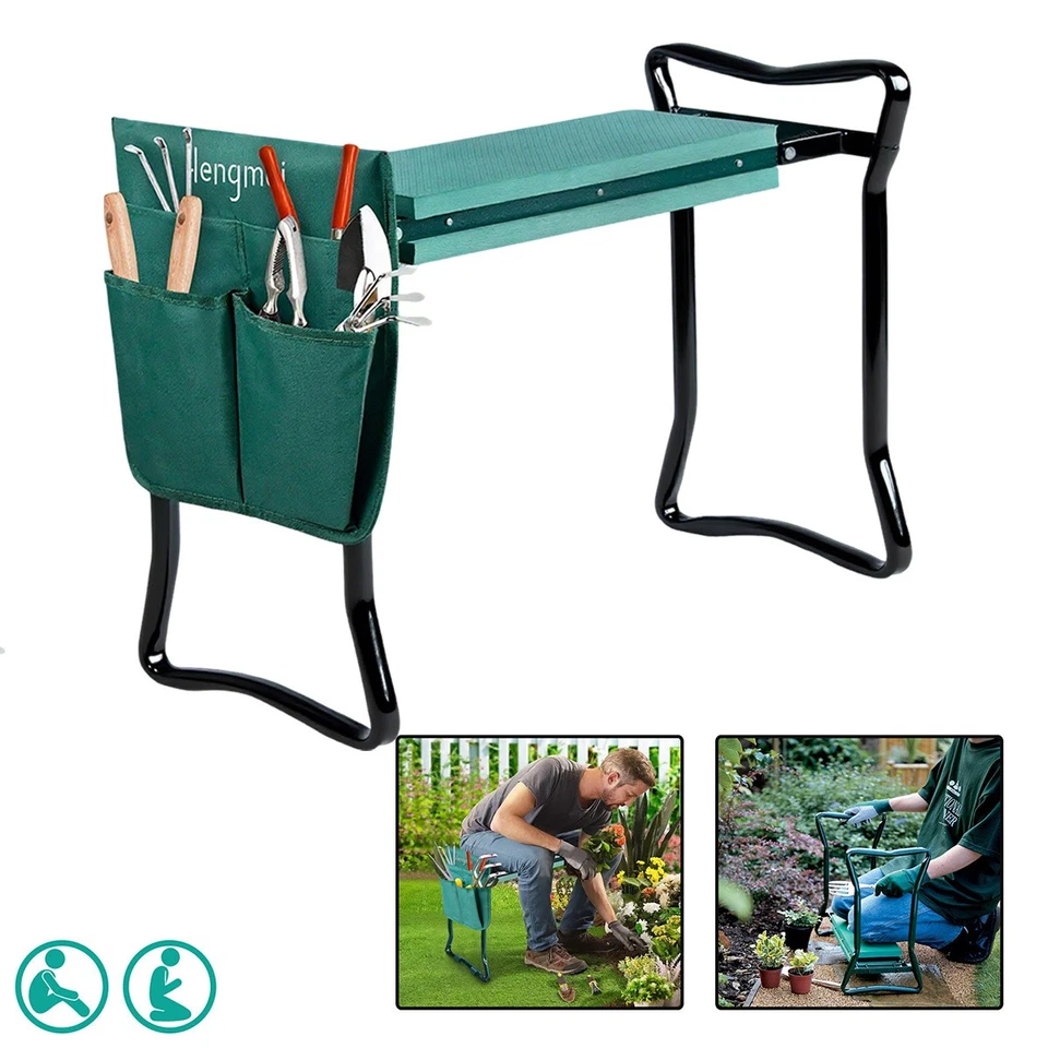 2 in 1 Garten Sitzbank Knieschoner Kniebank Faltbar Garten Arbeitshocker 150kg - Bild 1 von 4