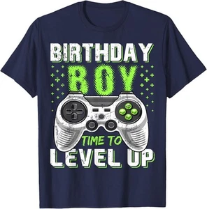 Level Up Birthday Boy Video Game T-Shirt Hoodie - Picture 1 of 11