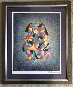ANATOLE KRASNYANSKY Play That Horn Serigraph Mat Framed UV Protected 23.5”x28” - Picture 1 of 12