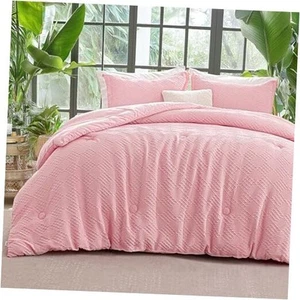 Waffle Comforter Queen Size - Super Soft Embossed Design Comforter Set 3 - Picture 1 of 7