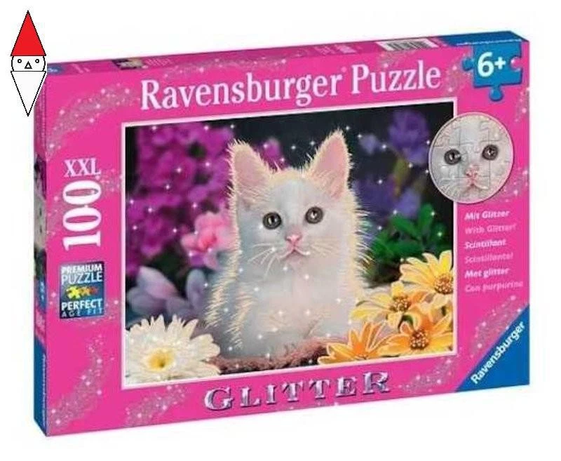 PUZZLE RAVENSBURGER PUZZLE 100 PZ. XXL GATTINO GLITTER - Immagine 1 di 1
