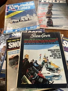 Lot of 8 Vintage 1970s Snow Goer Magazines Snowmobile Winter Snow - Imagen 1 de 11