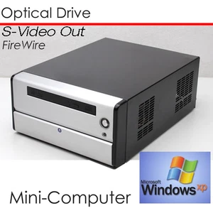 Leiser Mini Computer Cube Intel 1.6GHz SVideo CD-ROM 160GB 1GB 12V Windows XP - Picture 1 of 7