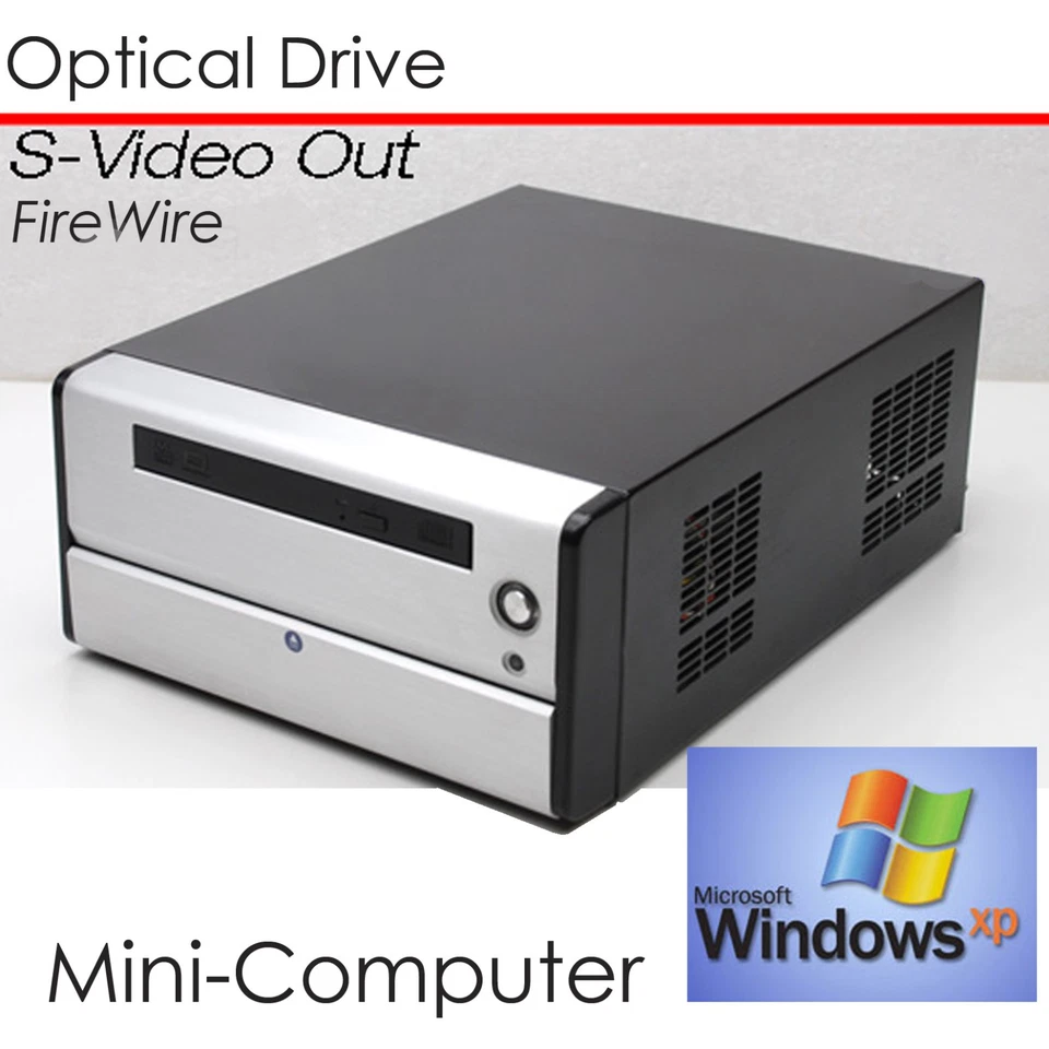 Mini Computer Cube Intel 1,6GHz Svideo Cdrom 160GB 1GB 12V Windows XP - Immagine 1 di 4