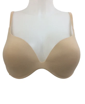 Sutiã feminino Wacoal push up tamanho 30E bege acolchoado com fio gancho olho novo* F1 - Imagem 1 de 4