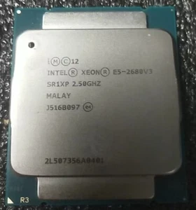 Matched Pair Intel Xeon E5-2680 V3 CPU 2.5ghz LGA 2011-3 12-core sr1xp 30MB 120W - Afbeelding 1 van 2