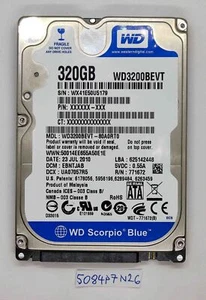 Asus K52J Laptop Hard Disk 320GB WD Scorpio Blue – Genuine Replacement HDD - Picture 1 of 1