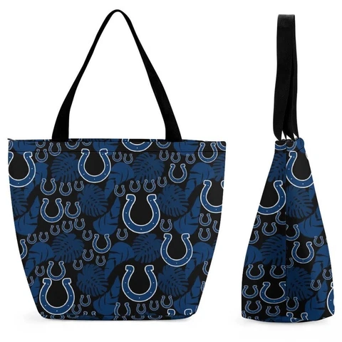 Indianapolis Colts Fans Shopping Bag for Ladies ,Handbag Full Print Tote Bags Cover