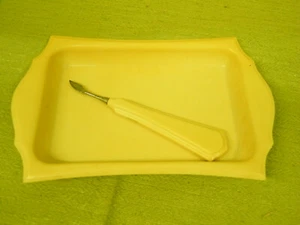 Vintage Celluloid Bakelite Vanity Ivory Pyralin Dubarry Nail Tool & Tray - Picture 1 of 5