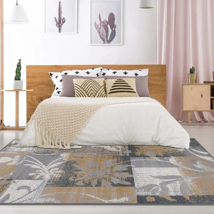 Pastiche Contemporary Floral Patchwork Large Indoor Area Rugs Or Runner Rug - Image 1 of 1