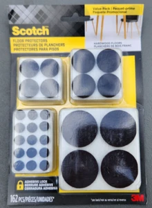 (4 Pk) Scotch Felt Pads 162 PCS Brown, Felt Furniture Pads for Hardwood Floors - Picture 1 of 3