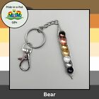 Bear LGBT Flag Inspired Pride-in-a-Pod Brown Braided Bracelet, LGBTQ+ Gifts.