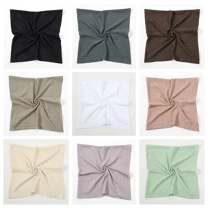 Women Soft Breathable Square Scarf Wrap Headscarf Summer Thin Small Scarves - Picture 1 of 17