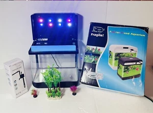Aquarium Aquarium 2,2 Gallonen mit einstellbarer 3 Farben Beleuchtung Selbstreinigung - Bild 1 von 14
