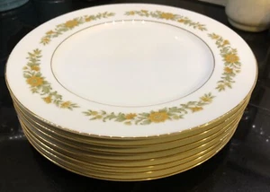 Vintage Pandora Wyndham Fine China 11” Plates, Flower Power, 1960-70s, Set Of 7 - Picture 1 of 7