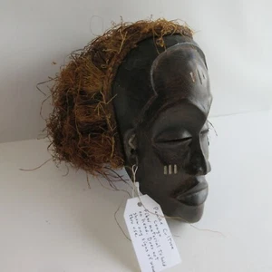 Vintage afrikanische Pende Kultur Maske / Stammeshelm handgeschnitzt Holzgesicht Kongo - Bild 1 von 12