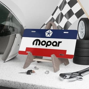Placa de tocador delantero MOPAR Racing Club rayas rojas blancas y azules - Imagen 1 de 7