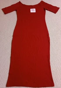 New With Tags Heart & Hips Womens Medium Red Cotton Blend Short Sleeve Dress 23 - Picture 1 of 10