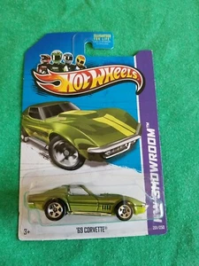 2013 Hot Wheels '69 CORVETTE Green 201/250 GREAT CARD Kmart Color - Picture 1 of 4