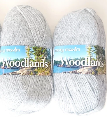 Mary Maxim Woodlands Yarn Gray Shade Lot of 2 Skeins 3.5 oz - Image 1 of 3