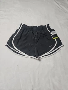 Nike Women's Tempo Dri Fit Running Shorts Dark Gray/White XS Brief Lined NEW - Picture 1 of 4