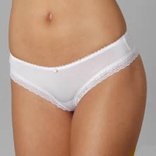 A088T Elle Macpherson Intimates NUEVO E16-673 Vamp Tanga de Encaje Bordado Blanco Foto 1 de 2