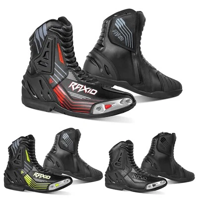 RAXID Motorradstiefel kurz Sport Racing Activa Motorradschuhe CE geprüft