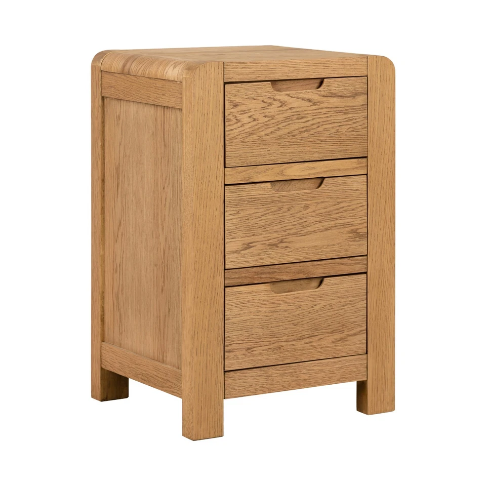 Ascot Chunky Oak Large Bedside Table Bedside Cabinet Bedside - Image 1 of 4