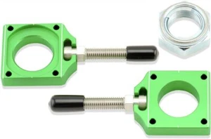 Bolt Chain Adjuster Axle Blocks Green Kawasaki KX450F KX125 KXF 450 2006 - 2020 - Picture 1 of 1