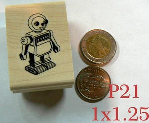 P21 Retro Robot rubber stamp - Picture 1 of 1
