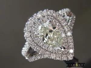 Anillo de diamantes brillantes pera 0,79 quilates K VS2 R7703 diamantes de Lauren - Imagen 1 de 6