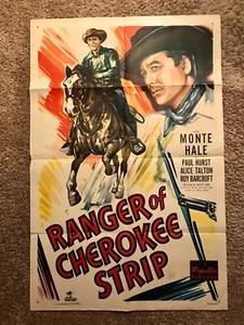 Original 1949 RANGER OF CHEROKEE STRIP Movie Poster Limited Edition 49/593-38782 - Picture 1 of 12