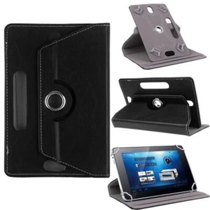 BLACK 360° Folio Leather Case Cover For 8 Inch Universal Android Tablet - Picture 1 of 1