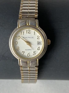 Ladie's Silver Gold Two Tone Avenue Quartz Adjustable Band Watch - Picture 1 of 5
