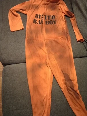 Busted Bad Boy Kids Convict Halloween Costume Med(8/10) - Image 1 of 4