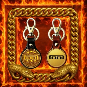 TOOL BAND 🇬🇧GOLDEN LOGO SET 🇺🇸 TWO LEATHER KEYCHAINS 🇺🇸 - Bild 1 von 3