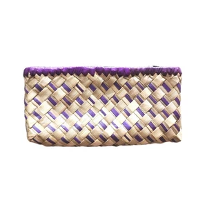 Natural Woven Wallet Coin Purse Boho Ethnic Handmade Philippines 6.5x3.25 NWOT B - Picture 1 of 6